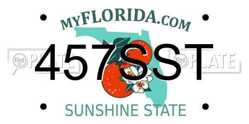 457SST Florida License Plate