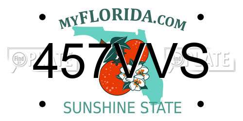 457VVS Florida License Plate