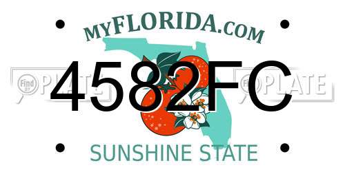 4582FC Florida License Plate