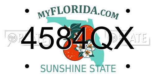 4584QX Florida License Plate