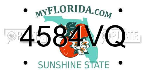 4584VQ Florida License Plate
