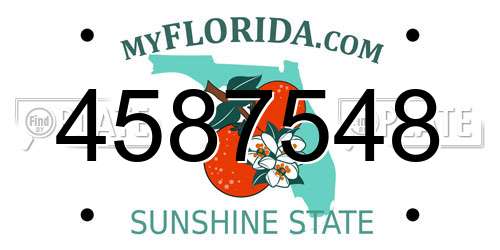 4587548 Florida License Plate
