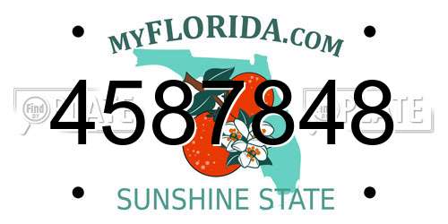 4587848 Florida License Plate