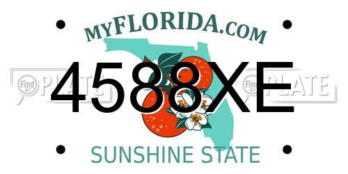 4588XE Florida License Plate
