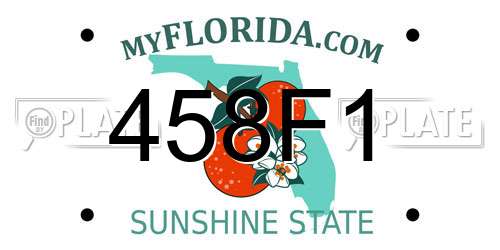 458F1 Florida License Plate