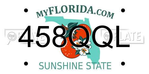 458QQL Florida License Plate