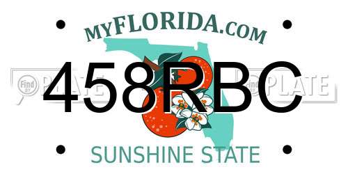 458RBC Florida License Plate