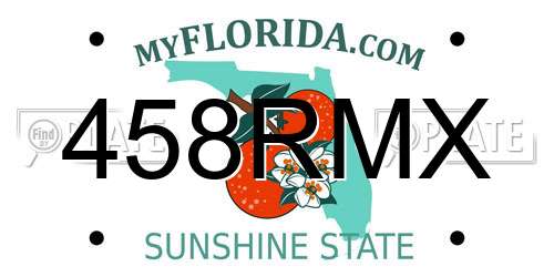 458RMX Florida License Plate