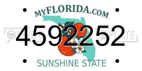 4592252 Florida License Plate