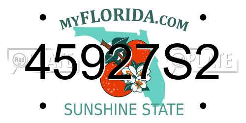 45927S2 Florida License Plate
