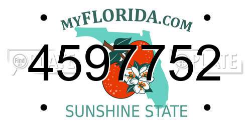 4597752 Florida License Plate