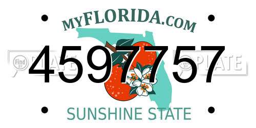 4597757 Florida License Plate