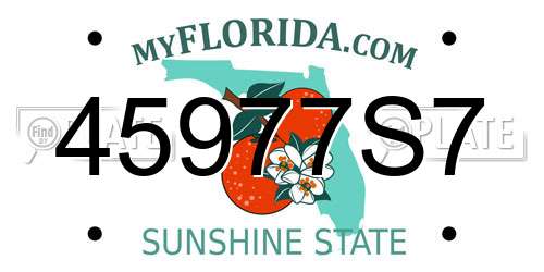 45977S7 Florida License Plate