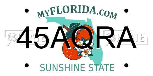 45AQRA Florida License Plate