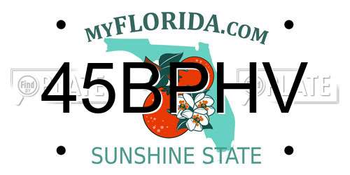 45BPHV Florida License Plate