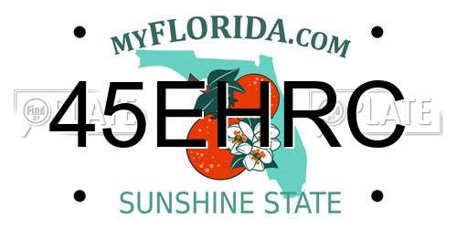 45EHRC Florida License Plate