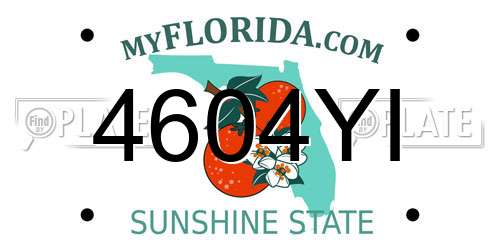 4604YI Florida License Plate