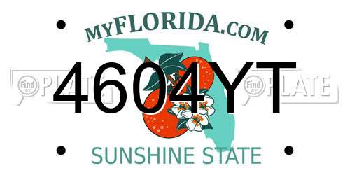 4604YT Florida License Plate