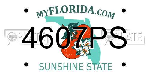 4607PS Florida License Plate
