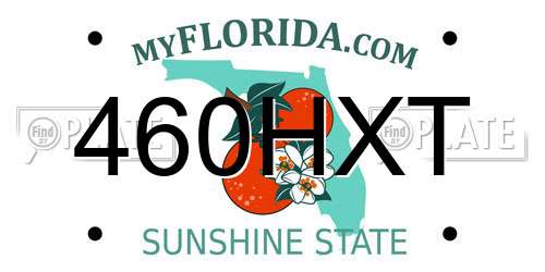 460HXT Florida License Plate