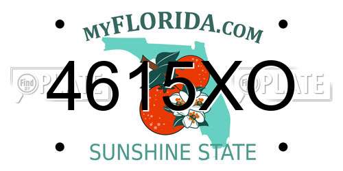 4615XO Florida License Plate