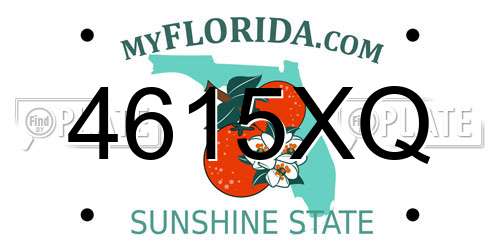 4615XQ Florida License Plate