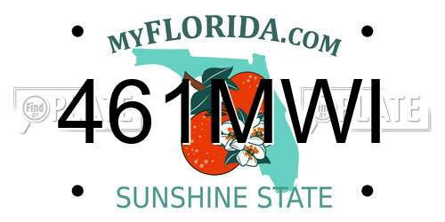 461MWI Florida License Plate