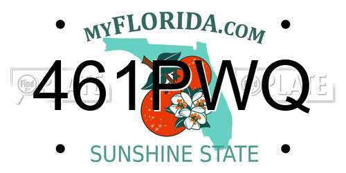 461PWQ Florida License Plate