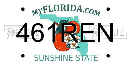 461REN Florida License Plate
