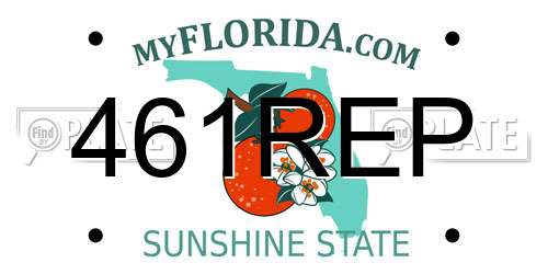 461REP Florida License Plate