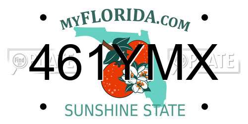461YMX Florida License Plate
