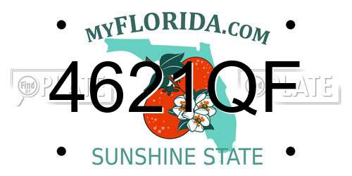 4621QF Florida License Plate