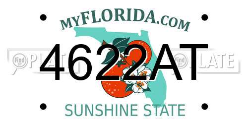 4622AT Florida License Plate