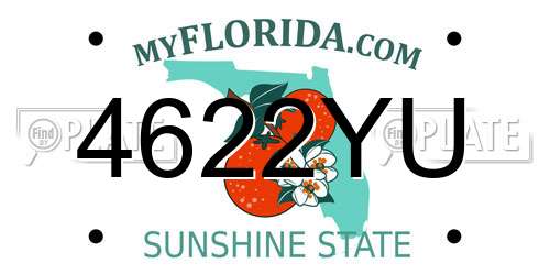 4622YU Florida License Plate