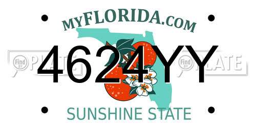 4624YY Florida License Plate