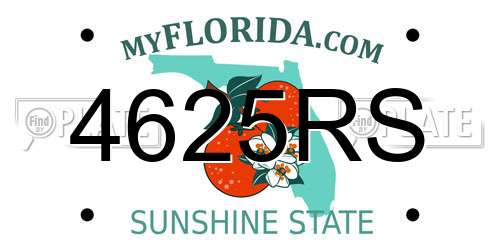 4625RS Florida License Plate
