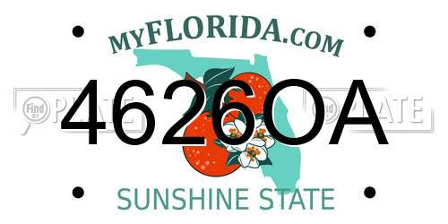 4626OA Florida License Plate