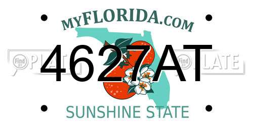 4627AT Florida License Plate