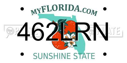 462LRN Florida License Plate