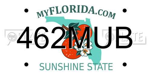 462MUB Florida License Plate