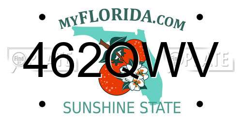462QWV Florida License Plate