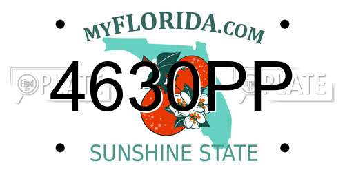 4630PP Florida License Plate