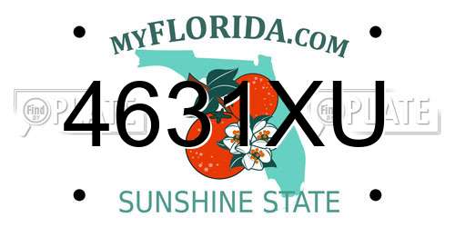 4631XU Florida License Plate