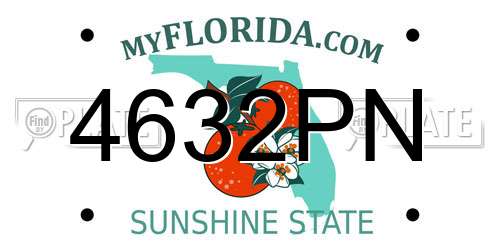 4632PN Florida License Plate