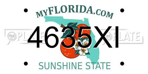 4635XI Florida License Plate