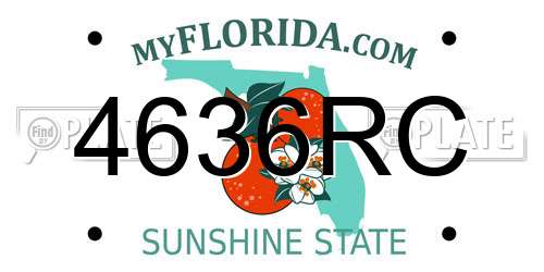 4636RC Florida License Plate
