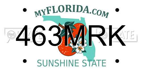 463MRK Florida License Plate