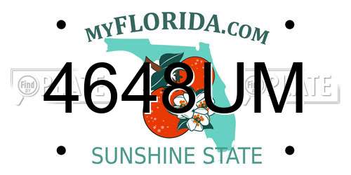 4648UM Florida License Plate