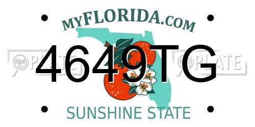 4649TG Florida License Plate