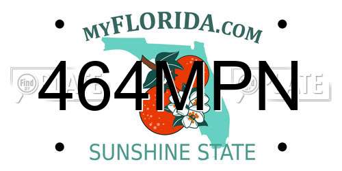 464MPN Florida License Plate